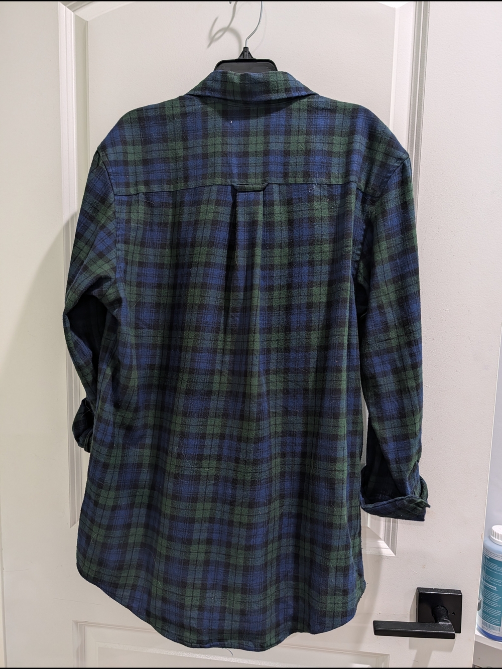 Saddlebred Blue and Green Plaid Long-Sleeve Button-Down Shirt - Picture 5 of 5
